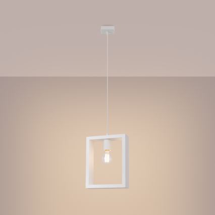 Lampadario a sospensione con filo ARIES 1xE27/15W/230V faggio/bianco