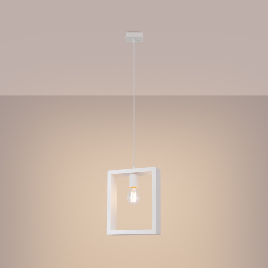 Lampadario a sospensione con filo ARIES 1xE27/15W/230V faggio/bianco