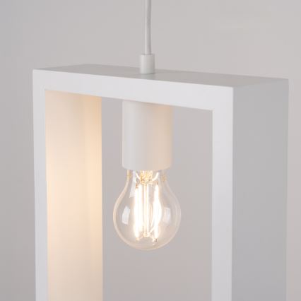 Lampadario a sospensione con filo ARIES 1xE27/15W/230V faggio/bianco
