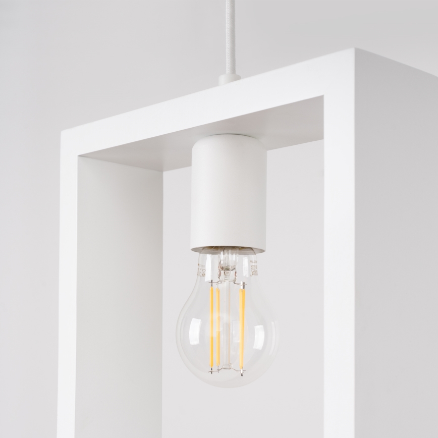 Lampadario a sospensione con filo ARIES 1xE27/15W/230V faggio/bianco