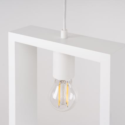 Lampadario a sospensione con filo ARIES 1xE27/15W/230V faggio/bianco