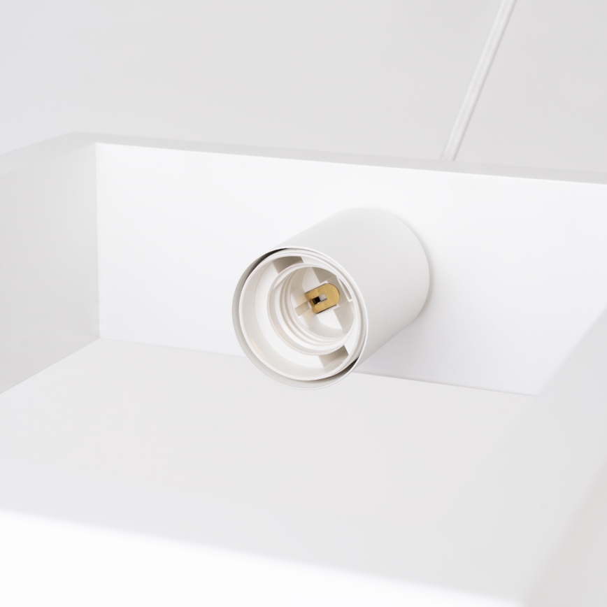 Lampadario a sospensione con filo ARIES 1xE27/15W/230V faggio/bianco