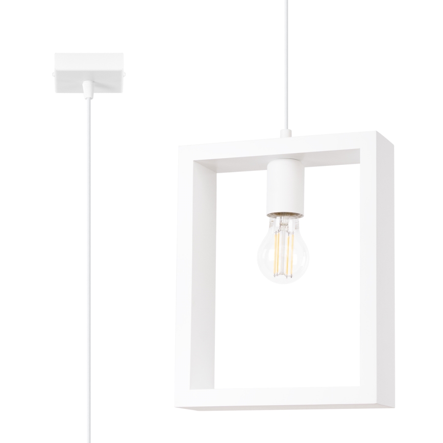 Lampadario a sospensione con filo ARIES 1xE27/15W/230V faggio/bianco