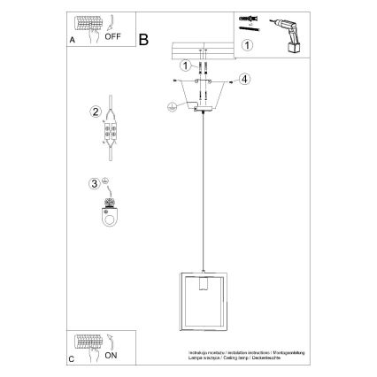 Lampadario a sospensione con filo ARIES 1xE27/15W/230V faggio/bianco