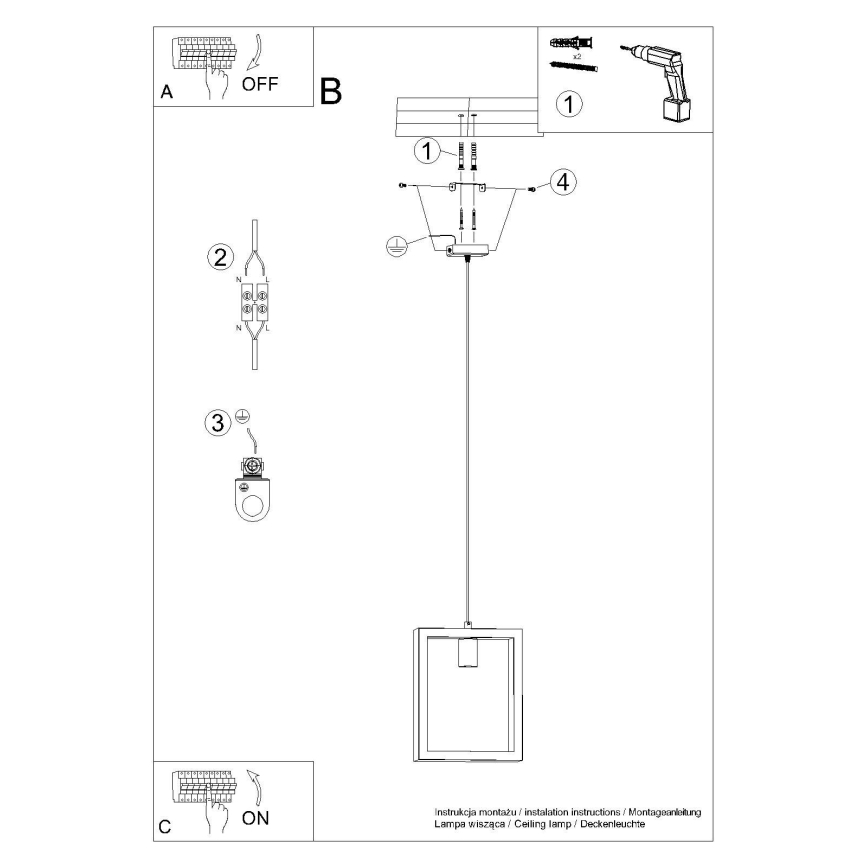 Lampadario a sospensione con filo ARIES 1xE27/15W/230V faggio/bianco