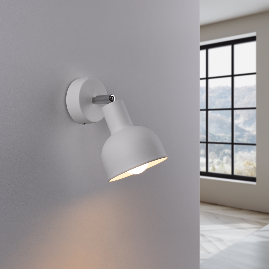 Faretto da parete ELBA 1xE27/15W/230V bianco