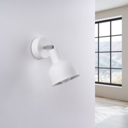 Faretto da parete ELBA 1xE27/15W/230V bianco
