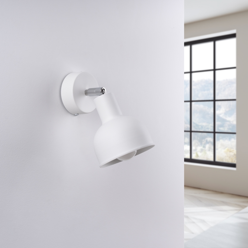 Faretto da parete ELBA 1xE27/15W/230V bianco