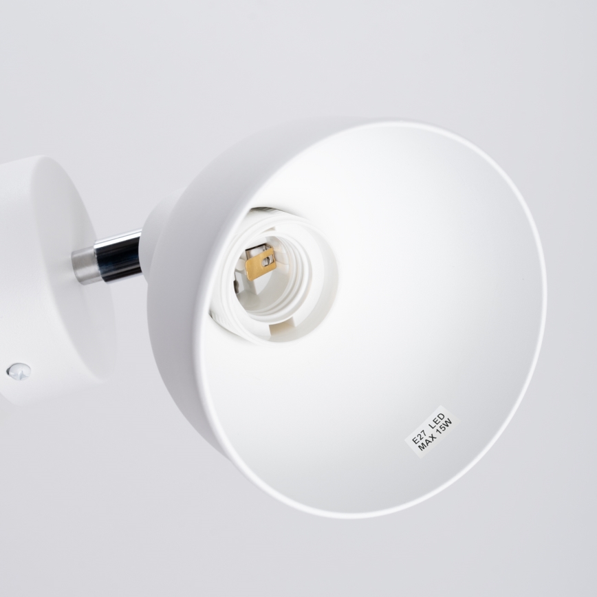 Faretto da parete ELBA 1xE27/15W/230V bianco