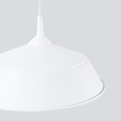 Lampadario a sospensione con filo FRIKA 1xE27/15W/230V diametro 34 cm bianco