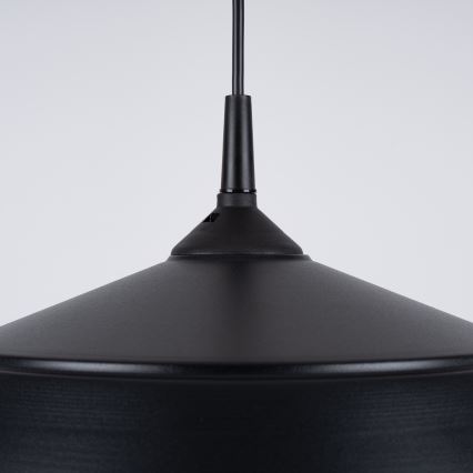 Lampadario a sospensione con filo FRIKA 1xE27/15W/230V diametro 34 cm nero