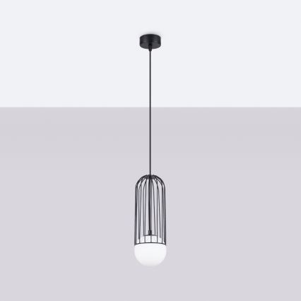 Lampadario a sospensione con filo BRINA 1xG9/8W/230V nero