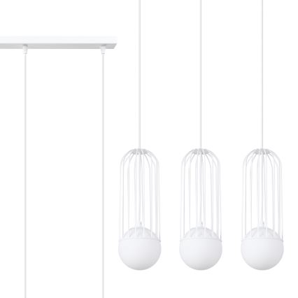 Lampadario a sospensione con filo BRINA 3xG9/8W/230V bianco