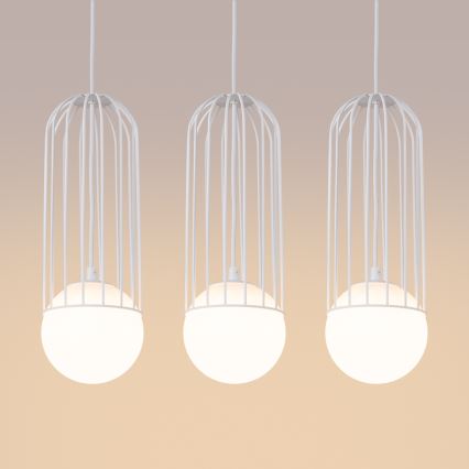 Lampadario a sospensione con filo BRINA 3xG9/8W/230V bianco
