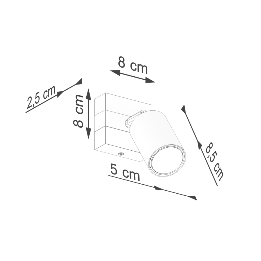 Faretto da parete FAGER 1xGU10/10W/230V nero