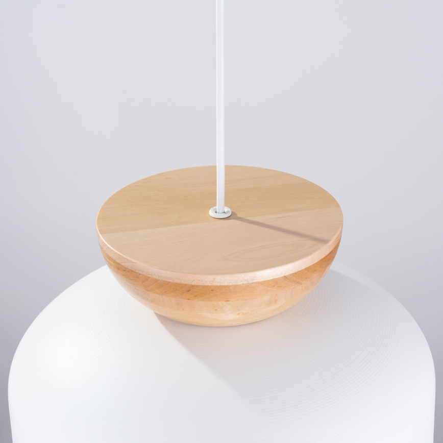 Lampadario a sospensione con filo MARION 1xE27/15W/230V diametro 29,5 cm bianco