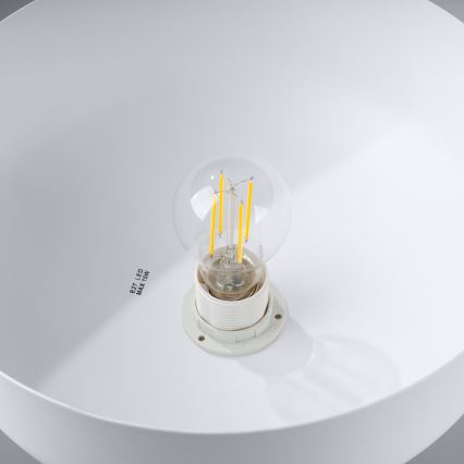 Lampadario a sospensione con filo MARION 1xE27/15W/230V diametro 29,5 cm bianco