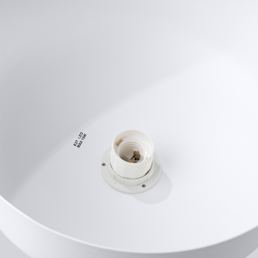 Lampadario a sospensione con filo MARION 1xE27/15W/230V diametro 29,5 cm bianco