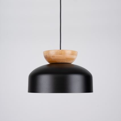 Lampadario a sospensione con filo MARION 1xE27/15W/230V diametro 29,5 cm nero