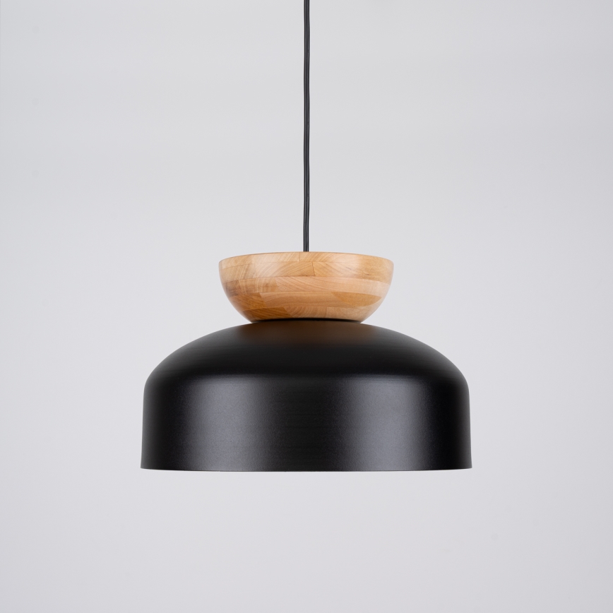 Lampadario a sospensione con filo MARION 1xE27/15W/230V diametro 29,5 cm nero