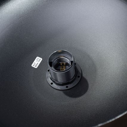 Lampadario a sospensione con filo MARION 1xE27/15W/230V diametro 29,5 cm nero