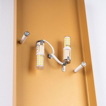 Applique DURLIN 2xG9/8W/230V oro/bianco