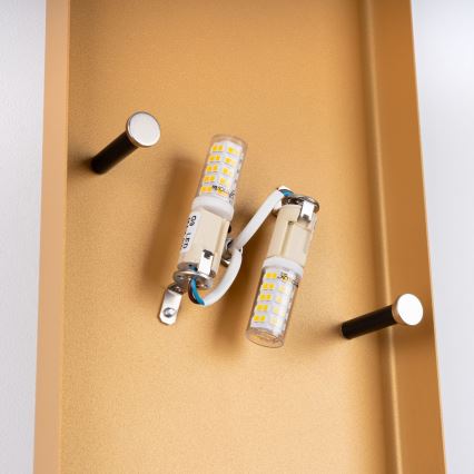 Applique DURLIN 2xG9/8W/230V oro/nero