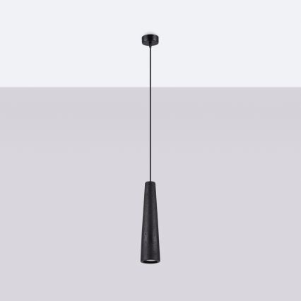 Lampadario a sospensione con filo ELECTRA 1xGU10/10W/230V calcestruzzo/nero