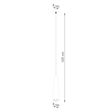 Lampadario a sospensione con filo ELECTRA 1xGU10/10W/230V calcestruzzo/nero