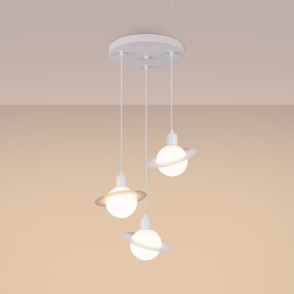 Lampadario a sospensione con filo HYPERION 3xG9/8W/230V bianco
