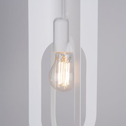 Lampadario a sospensione con filo NICUS 1xE27/15W/230V bianco