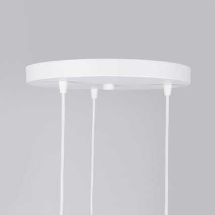 Lampadario a sospensione con filo NICUS 3xE27/15W/230V bianco
