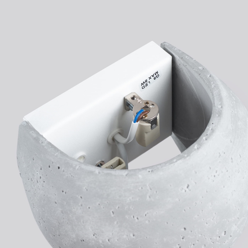 Applique da parete GLOBE 2xG9/8W/230V cemento/grigio