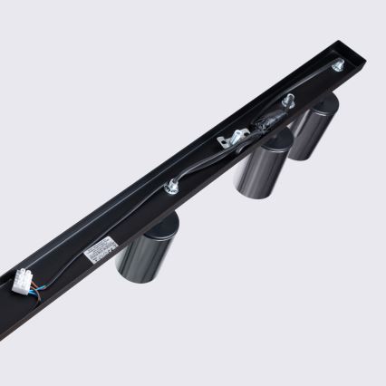 Faretto WINX 6xGU10/10W/230V nero/cromo lucido