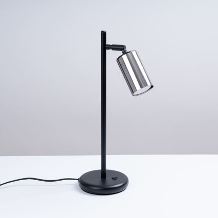 Lampada da tavolo WINX 1xGU10/10W/230V nero/cromo lucido