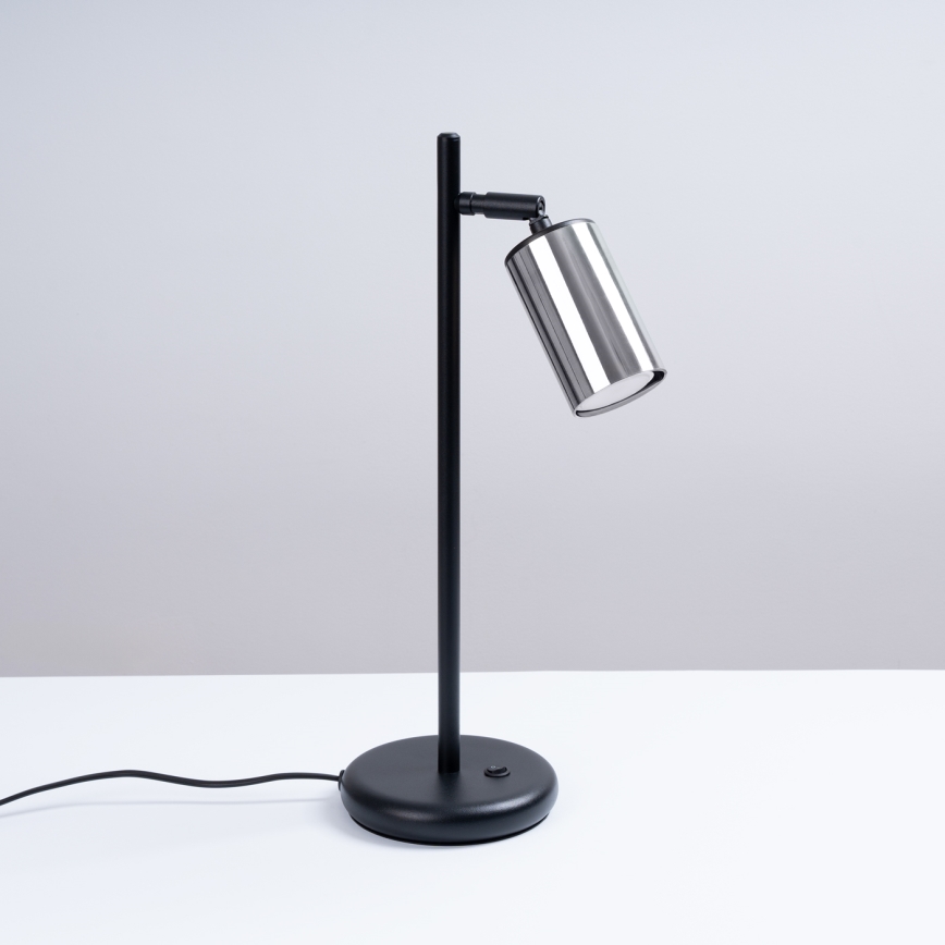 Lampada da tavolo WINX 1xGU10/10W/230V nero/cromo lucido