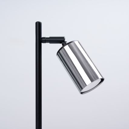 Lampada da tavolo WINX 1xGU10/10W/230V nero/cromo lucido