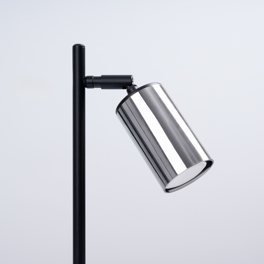 Lampada da tavolo WINX 1xGU10/10W/230V nero/cromo lucido