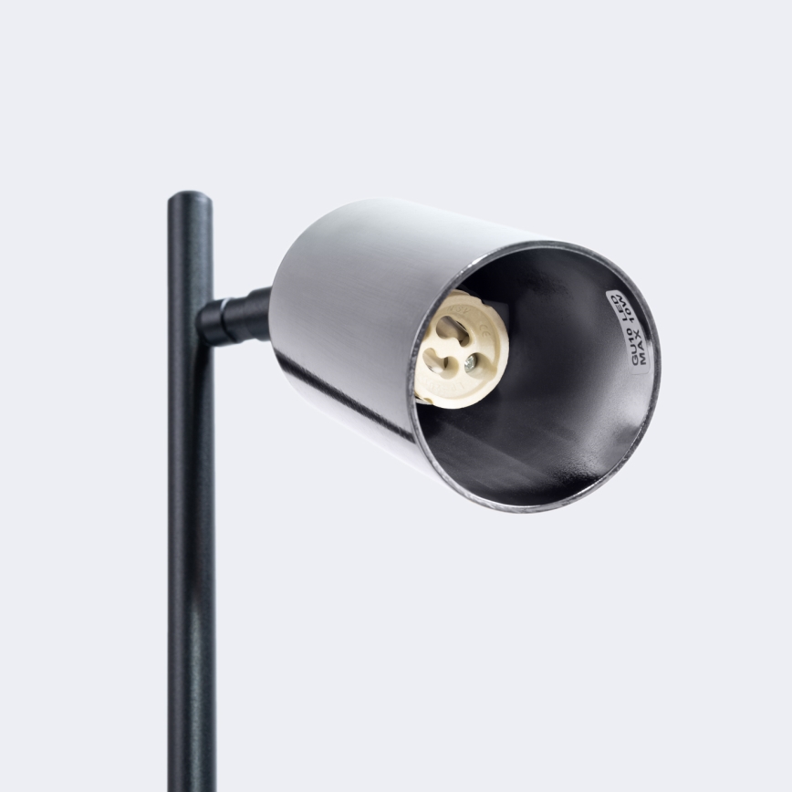 Lampada da tavolo WINX 1xGU10/10W/230V nero/cromo lucido