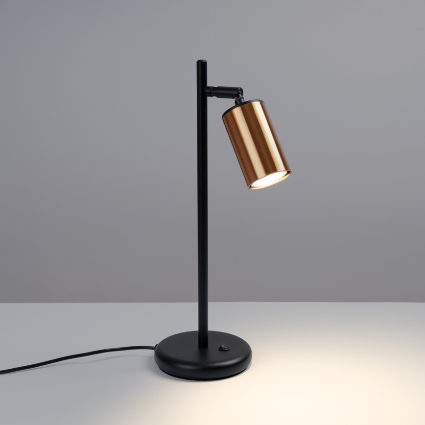 Lampada da tavolo WINX 1xGU10/10W/230V nero/rame