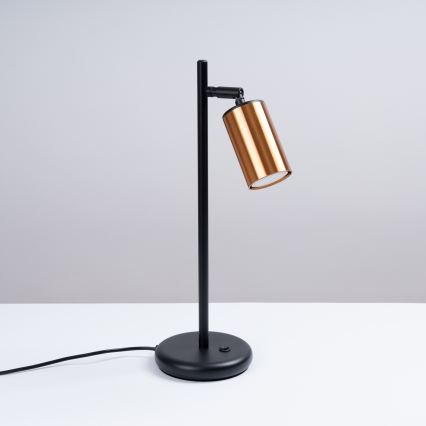 Lampada da tavolo WINX 1xGU10/10W/230V nero/rame