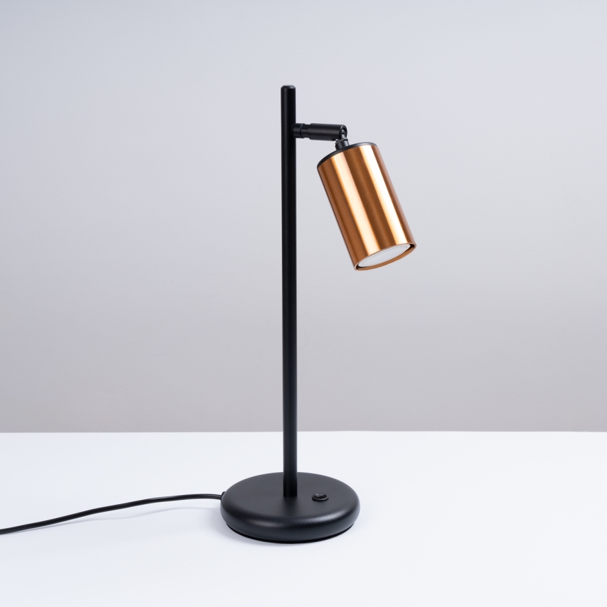 Lampada da tavolo WINX 1xGU10/10W/230V nero/rame