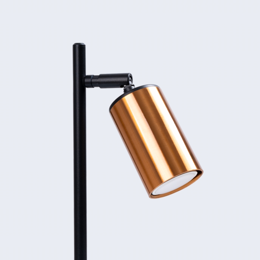 Lampada da tavolo WINX 1xGU10/10W/230V nero/rame