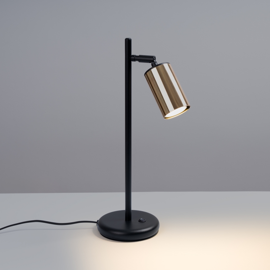 Lampada da tavolo WINX 1xGU10/10W/230V nero/oro