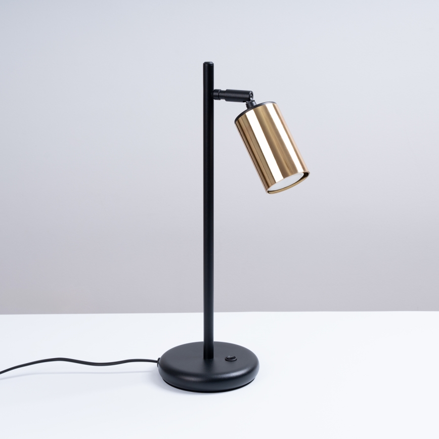 Lampada da tavolo WINX 1xGU10/10W/230V nero/oro