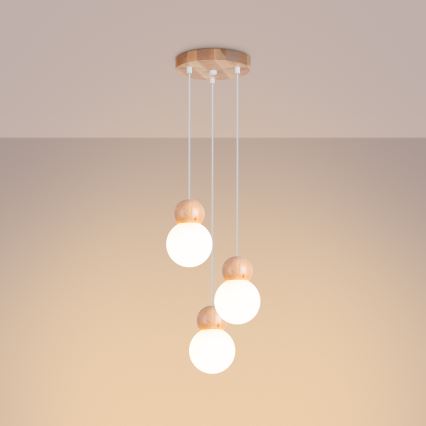 Lampadario a sospensione con filo PEKKA 3xG9/8W/230V bianco