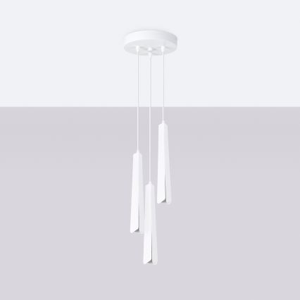 Lampadario a sospensione con filo PRYSM 3xG9/8W/230V bianco