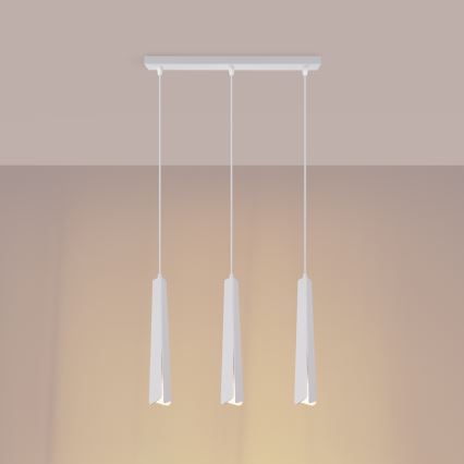 Lampadario a sospensione con filo PRYSM 3xG9/8W/230V bianco