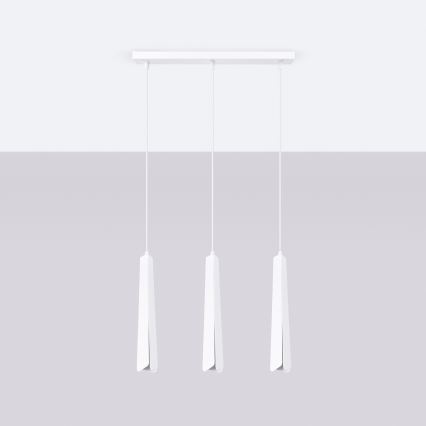 Lampadario a sospensione con filo PRYSM 3xG9/8W/230V bianco