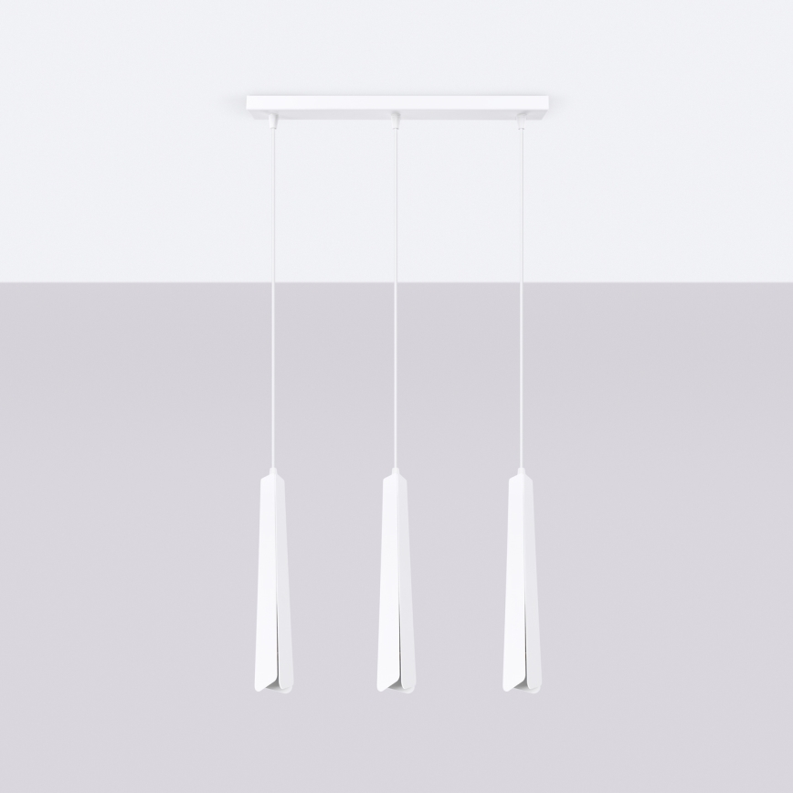 Lampadario a sospensione con filo PRYSM 3xG9/8W/230V bianco